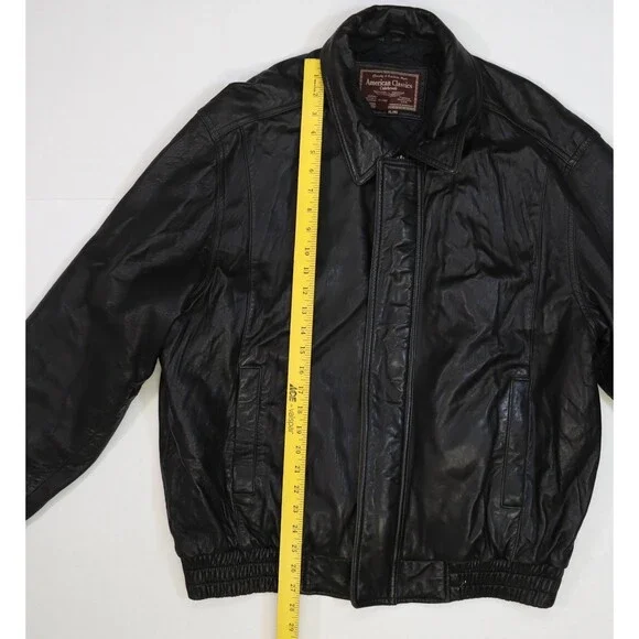 American Classics Leather Jacket Mens XL Colebrook Bomber Vintage Zip